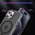 thumbnail image 5 of ELEHOLD for iPhone 15 Matte Translucent Magnetic Case,Compatible with Mag Safe Skin-Friendly Slim Thin Lightweight Shockproof Protective Case with 1 x Tempered Glass Screen Protector,Black, 5 of 7