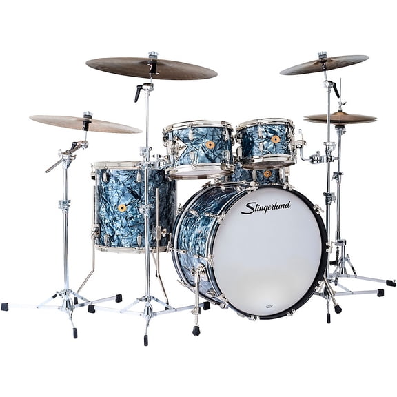 Slingerland Radio King 5-Piece Shell Pack With 22" Bass Drum & Snare Drum Black Diamond Pearl