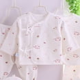 thumbnail image 5 of CAUYDY Preemie Baby Clothes Newborn Boys Girls Outfit Long Sleeve Pajamas Pants Hat Bib Bellyband Cotton 7PCS Layette Set for Infant Fall Winter 0 3 6 Months (Sizes 0-3 Months,Light Pink), 5 of 6