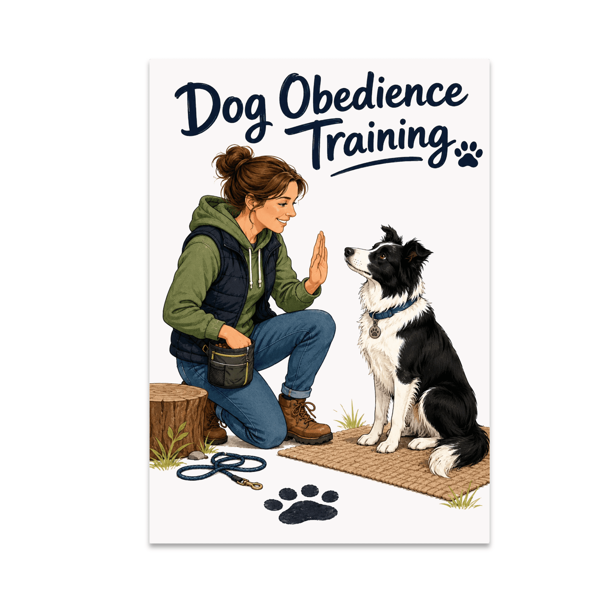 Dog Obedience Training - Pet Owner, 13 x 19 in Glossy Unframed Wall Poster, Vertical