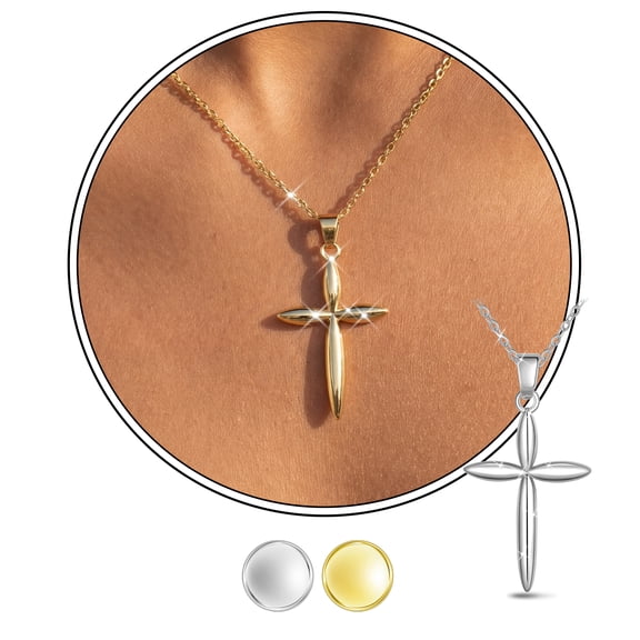 Beautlace Dainty Cross Necklace for Women,18K Gold Plated Faith Minimalist Celtic Cross Pendant Christmas Mother's Day Christian Jewelry Gifts for Her Mom Wife