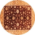 thumbnail image 1 of Ahgly Company Indoor Round Oriental Orange Traditional Area Rugs, 8' Round, 1 of 4