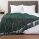 thumbnail image 4 of unique Emerald Green Throw Blanket for Couch, Chenille Blanket for Sofa Bed, Soft Knit, 4 of 5