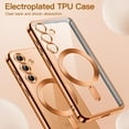 thumbnail image 3 of JETech Electroplated Case for Samsung Galaxy S24 6.2-Inch, Camera Lens Full Protection, Compatible with MagSafe Wireless Charging, Shockproof Soft TPU Phone Cover (Sandstone Orange), 3 of 7