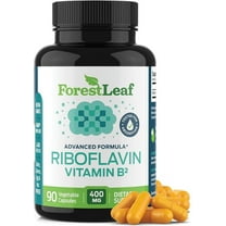 Forest Leaf Riboflavin Vitamin B2 400 mg Daily Vitamin for Women & Men, 90 Capsules