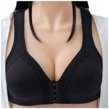 

Hunpta Women s Lace Solid Bra Wire Free Underwear One-Piece Bra Everyday Underwear