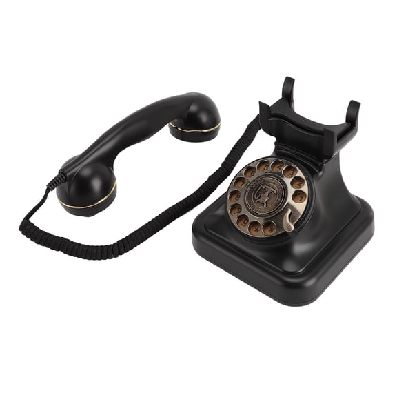 Teléfono Fijo retro, Teléfono Mecálico Retro de Teléfono Giratorio Antiguo para la Oficina en Casa