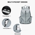 thumbnail image 6 of Simple Black Laptop Backpack For Women 15.6 Inch,Waterproof College Backpack For Men,Lightweight Casual Daypack Small Travel Backpack,Carry On Bag for Office/Teacher/Work, 6 of 6