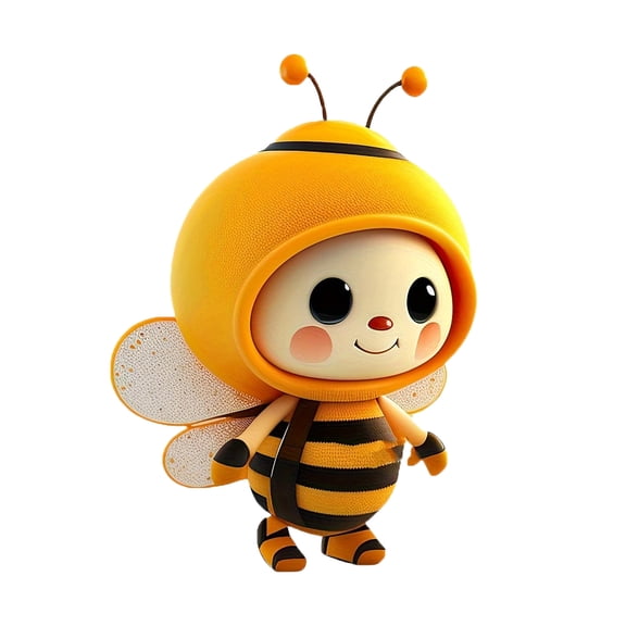 QITOWM Cute Bee Shaped Decorative Pendant, 2D Flat Acrylic Cartoon Animal Easter Festival Home Decoration, Keychain, Backpack and Tree Accessory Hangs Ornament (A)