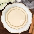 thumbnail image 6 of BalsaCircle 25 Beige 9" Disposable Paper Salad Plates Gold Trim Tableware Decorations, 6 of 8