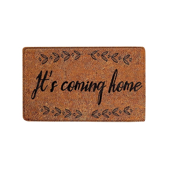 Welcome Doormat Rustic Farmhouse Front Door Mat, Brown Coir Style Non Slip Entry Rug for Porch Patio Indoor Outdoor Home Entrance Decor 17.7 x 29.5 Inch