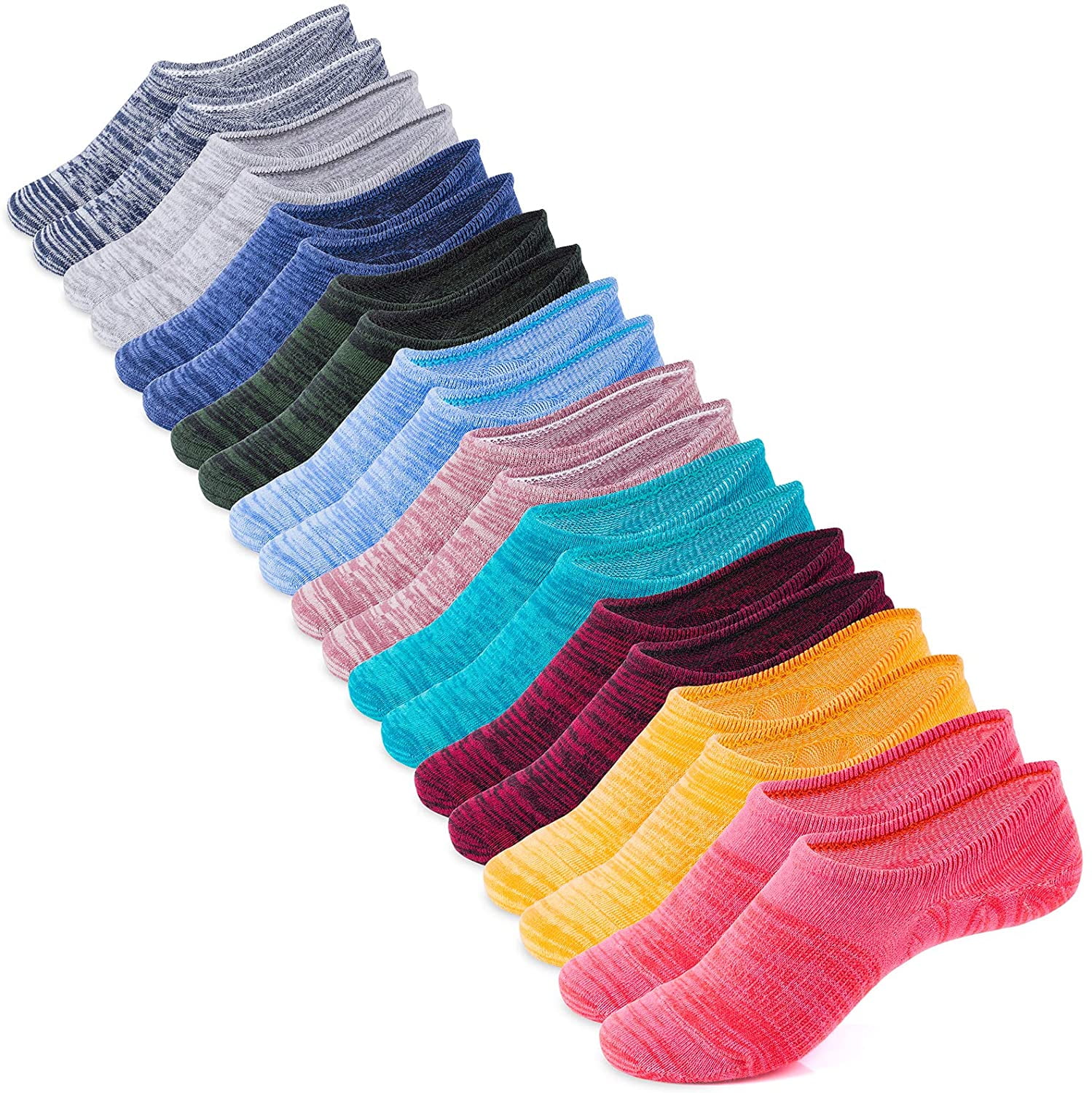 IDEGG Women No Show Socks AntiSlid Low Cut Athletic Casual Socks 10