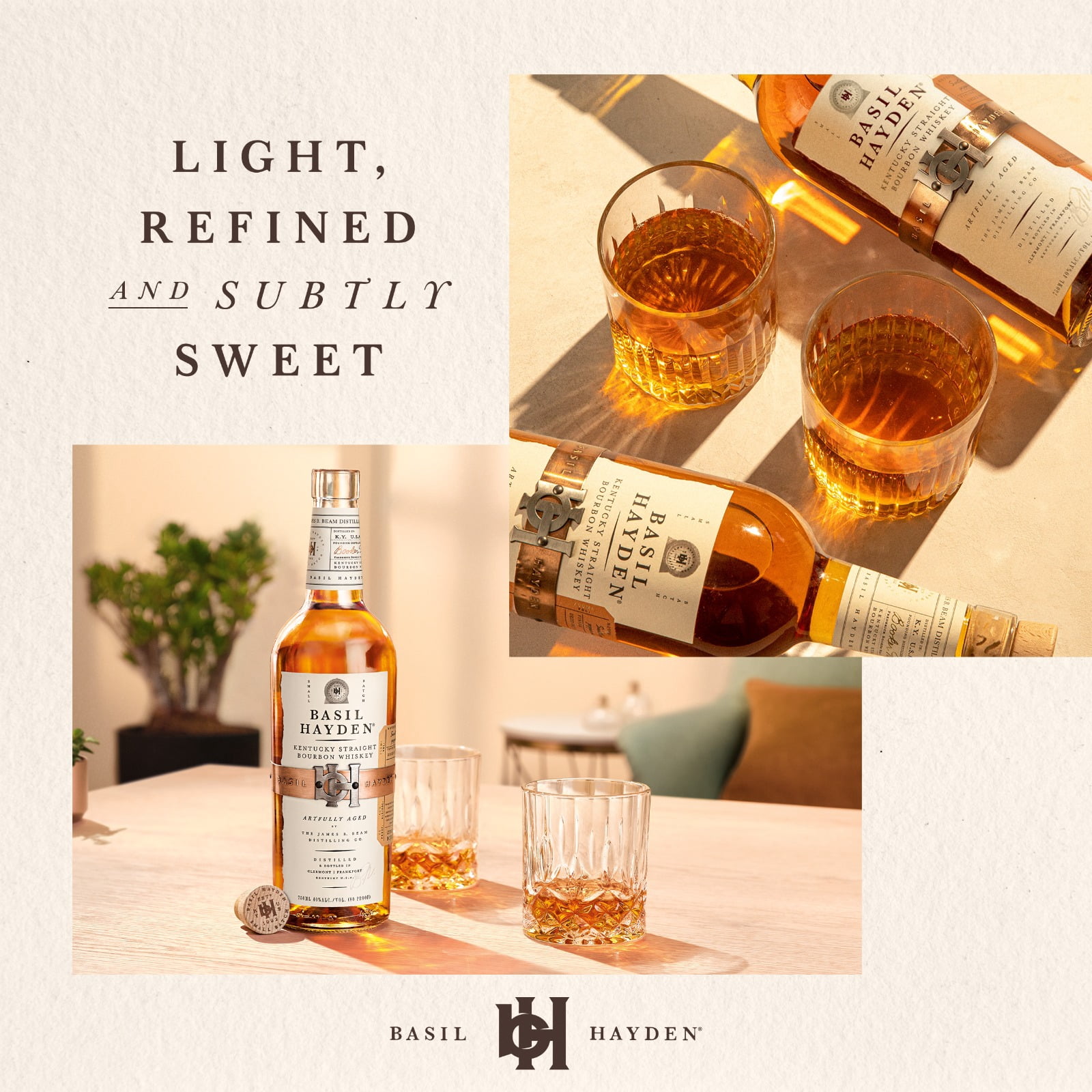 Basil Hayden Artfully Aged Straight Bourbon, 750 ml Bottle, 40 