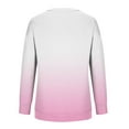 thumbnail image 5 of Jsaierl Womens Sweatshirt Cute Gradient Graphic Sweatshirts Round Neck Dressy Casual Sweater Tops Trendy Long Sleeve Blouses Winter Saving, 5 of 5