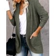 thumbnail image 3 of Women's Long Sleeve Open Front Cardigan Sweaters Lightweight Soft Knit Drape Outerwear with Pockets, 3 of 5