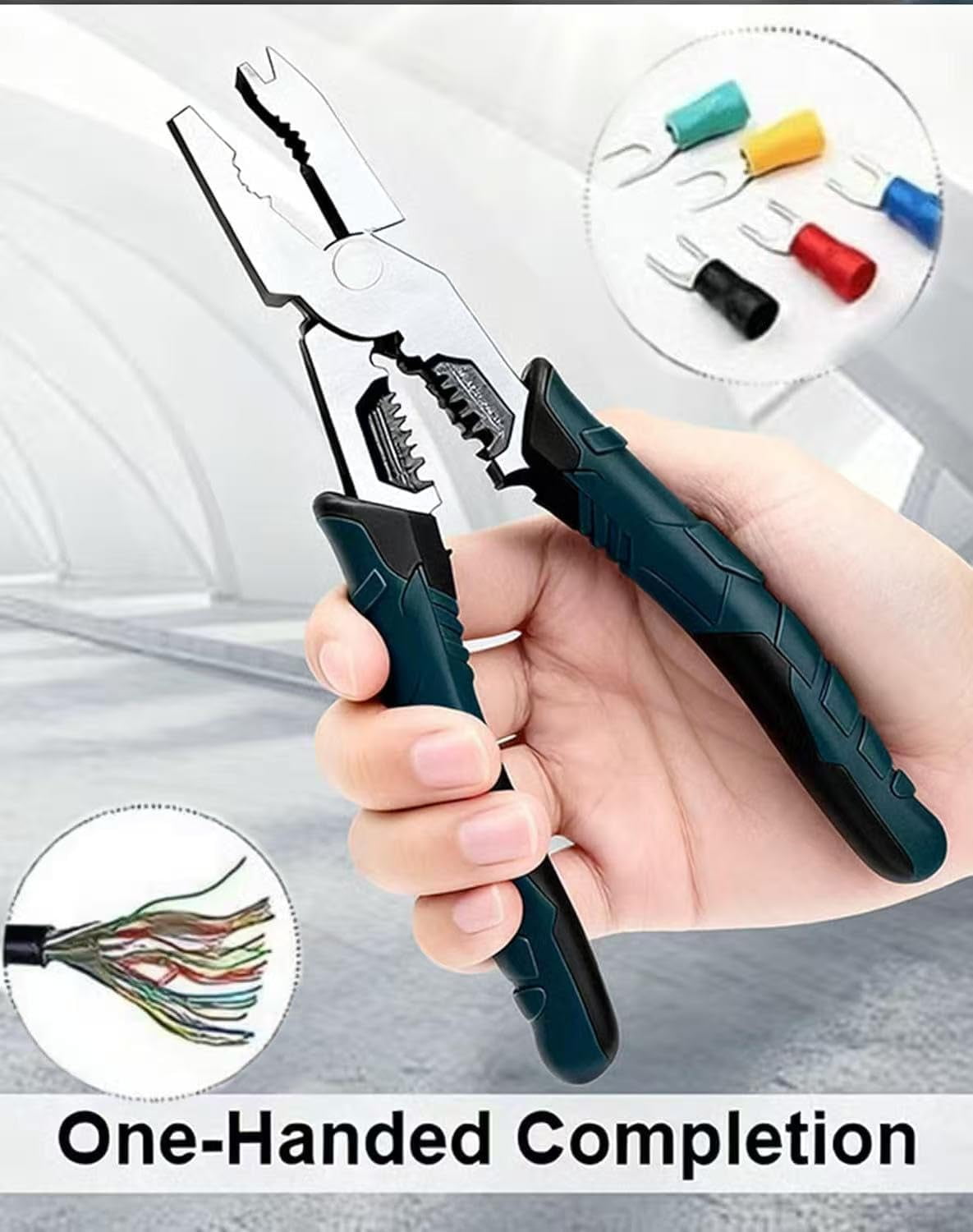 Industrial-Grade Multi-Function Cutting Pliers, 9-In-1 Compound Pliers, Heavy Duty Steel Wire Cutter & Nail Puller, Easy To Use, Compound Leverage Hand Tool For Home Repair (1Pcs, B)