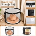 thumbnail image 3 of JIhuahe Women Hat Storage Box with Handles, Clear Hat Organizer Box Stackable, Large Hat Container for Closet – Ideal Closet Storage for Wide Brim and Summer Hats,Black, 3 of 6