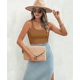 thumbnail image 5 of REORIA Square Neck Crop Tank for Women Seamless Ribbed Tank Basic Slim Fit Crop Tops, 5 of 11