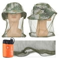 thumbnail image 4 of Juego de 5 piezas para protección contra el polvo y los insectos, diseño transpirable, ideal para pescar y viajar Sombrero de mosquitero verde para exteriores, 4 of 8