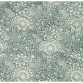 thumbnail image 4 of oneOone Cotton Poplin Twill Dusty Teal Green Fabric Floral Mandala Dress Material Fabric Print Fabric By The Yard 56 Inch Wide, 4 of 4