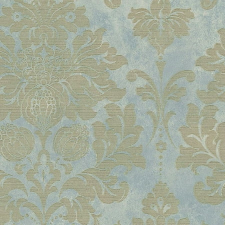 Silk Impressions 2, Contemporary Floral Light Blue, Beige Wallpaper ...