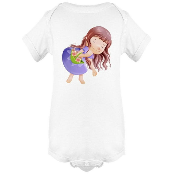 Sweet Child With Flowers Bodysuit Infant -Image by Shutterstock,  6 Months