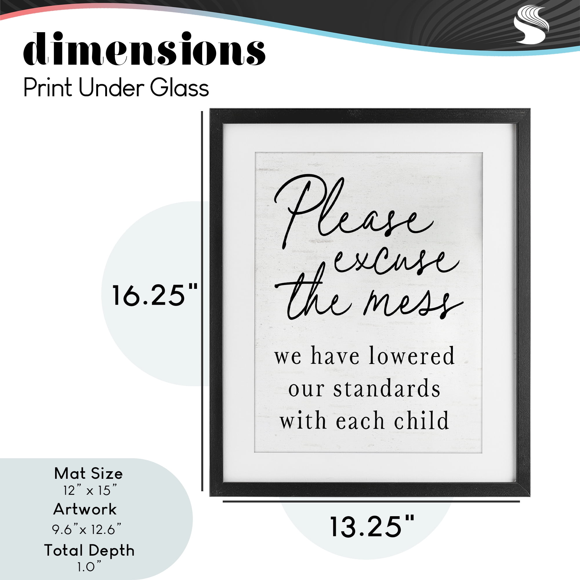 Lowered Stand With Each Child Black Framed Print Under Glass, design by Lettered and Lined