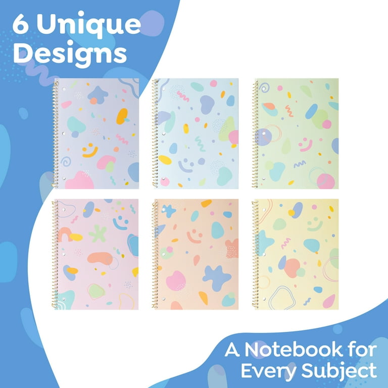 Deli 1-Subject Spiral Notebooks, 6-Pack, Wide Ruled, Pastel photo 6