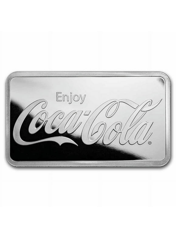 Coca-Cola 10 oz Silver Struck Bar