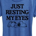thumbnail image 3 of Peanuts - Resting My Eyes Snoopy - Women's Short Sleeve Graphic T-Shirt, 3 of 6