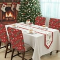 thumbnail image 4 of Merry Christmas Chair Covers Set of 6 Christmas Trees Xmas Winter Snowflakes Stars Red Chair Back Covers Stretch Removable Washable Slipcovers Protector for Dining Room Kitchen Party Decor, 4 of 5