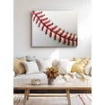 thumbnail image 3 of Baseball Wall Art for Living Room,Canvas Picture Wall Decor for Bathroom Bedroom,Red White Texture Sports Ball Minimalist Painting Artwork for Office Kitchen Hallway Dining Room Home Decor 12"x16", 3 of 7