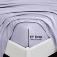 thumbnail image 3 of Viviland Full Size Sheet Set,Cozy Microfiber Full Bed Fitted Sheet with 15" Deep Pocket & Non-Slip Straps, Double Bedding Sheets & Pillowcases, Voilet, 3 of 9