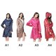 thumbnail image 4 of Chubasquero de lunares de moda para mujer, delgado, transpirable, largo, poncho de lluvia A3 (9127 Button - Pink Polka Dot One Size), 4 of 4