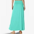thumbnail image 4 of YUTK Women Maxi Skirt Long Flowy Pleated High Waisted with Pockets Summer Casual Elastic Waist A-Line Skirts Mint Green S-Xl, 4 of 8
