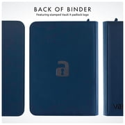 Vault X 4 Pocket Trading Card Zip Binder, 160 cards, Premium Exo-Tec Album Material, 20 Side-Loading Pages, Folder for Collectible Card Games, Sports, TCG (Blue)