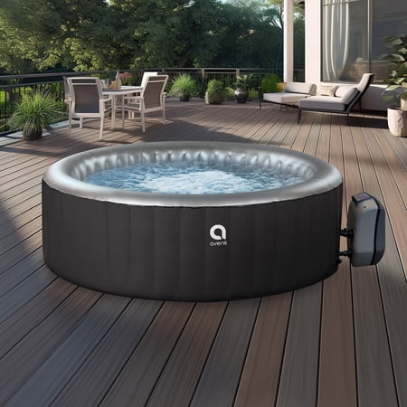 AVENLI LONDON 2-3 PERSON INFLATABLE HOT TUB SPA + COVER, RAPID HEATING UP TO 104°F, 105 WATER JETS, 181 GAL CAPACITY