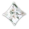 thumbnail image 2 of White Yulan Flowers Leaves Throw Pillow Covers Pillowcases 16 x 16 Inch Home Decor 2 Packs for Bedroom Sofa, 2 of 6