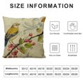 thumbnail image 5 of Qinduosi Throw Pillow Cover Spring Vintage Watercolor Birds Flowers Green Plants Home Decor Pillowcase Square Cushion Cover for Sofa Bed Couch White, 5 of 5