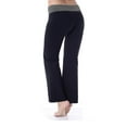 thumbnail image 4 of Bootcut Yoga Pants Cotton with Contrast Waistband, 4 of 9