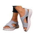 thumbnail image 4 of Wedges Sandals with Arch Support for Woman Wide Trendy Lightweight Wide Toe Box Minimalist Womens House Slippers with Back Summer Wedges Slides -Flatform, Bohemia, Beach, Wedding, 4 of 9