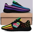 thumbnail image 6 of Unisex Rainbow Sneakers, LGBT Shoes for Men Women Lightweight Breathable Running Shoes Black Size 8, 6 of 7