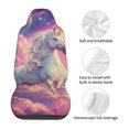 thumbnail image 5 of Yiaed Colorful Cloud White Horse Print Car Seat Covers,Universal Auto Seats Protector Fits for Car,SUV Sedan,Truck,Automotive Seat Covers & Accessories(Two packs), 5 of 7