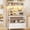 White, variant on 35.4 inch Bakers Rack with Storage, Power Outlet and LED Lights, Coffee Bar Cabinet, Microwave Stand Kitchen Cabinet