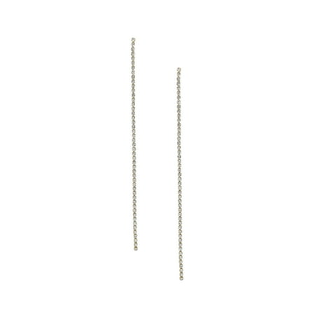 Ettika Women's Crystal Chain Linear Drop Earrings