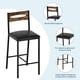 thumbnail image 4 of QinaQin Comedor de 3 piezas con almacenamiento, mesa compacta con estructura de hierro y acabado negro tipo madera, incluye 2 sillas tapizadas en PU, ideal para espacios pequeños, 4 of 8