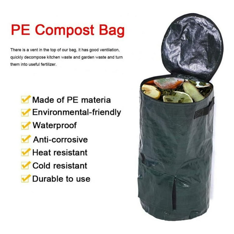 15 Gallon Pop-Up Trash Can Portable Trash Can Outdoor Trash Garden Courtyard Leaf Box Foldable Utility Bag, Size: 35