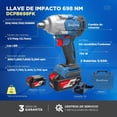 thumbnail image 2 of Llave Impacto Industrial 698 Nm. 20v. 2 bat 5.0 ah Dongcheng azul Estándar, 2 of 12
