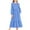 Light Blue, variant on Girls Long Sleeve Maxi Dress Crew Neck Loose Casual Flowy Tiered Dresses Casual Holiday Long Dresses with Pockets for 4-15 Years