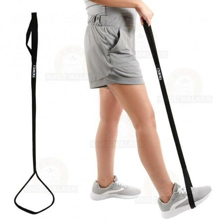 TKWC Leg Lifter Strap - Rigid Foot Loop, Hand Grip, Ideal for Seniors Recovering, Adults, Elderly, Disability - Great for Cars, Wheelchairs, Beds, Chairs, Couch and More